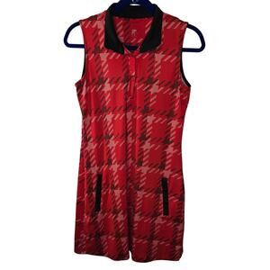 Tail Red Black Geometric Print Sleeveless Athletic Tennis Golf Dress Size Small